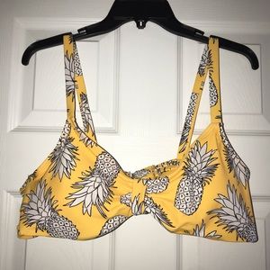 Women’s Yellow Pineapple Bikini Top